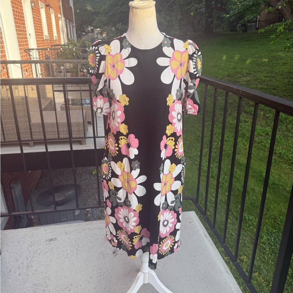 Boden Floral Puff Sleeve Dress Size 8 - Picture 11 of 13